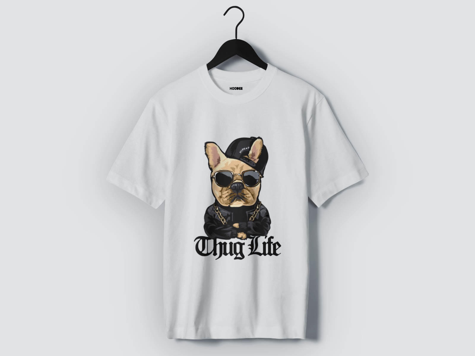 Playera manga corta Pug thug life