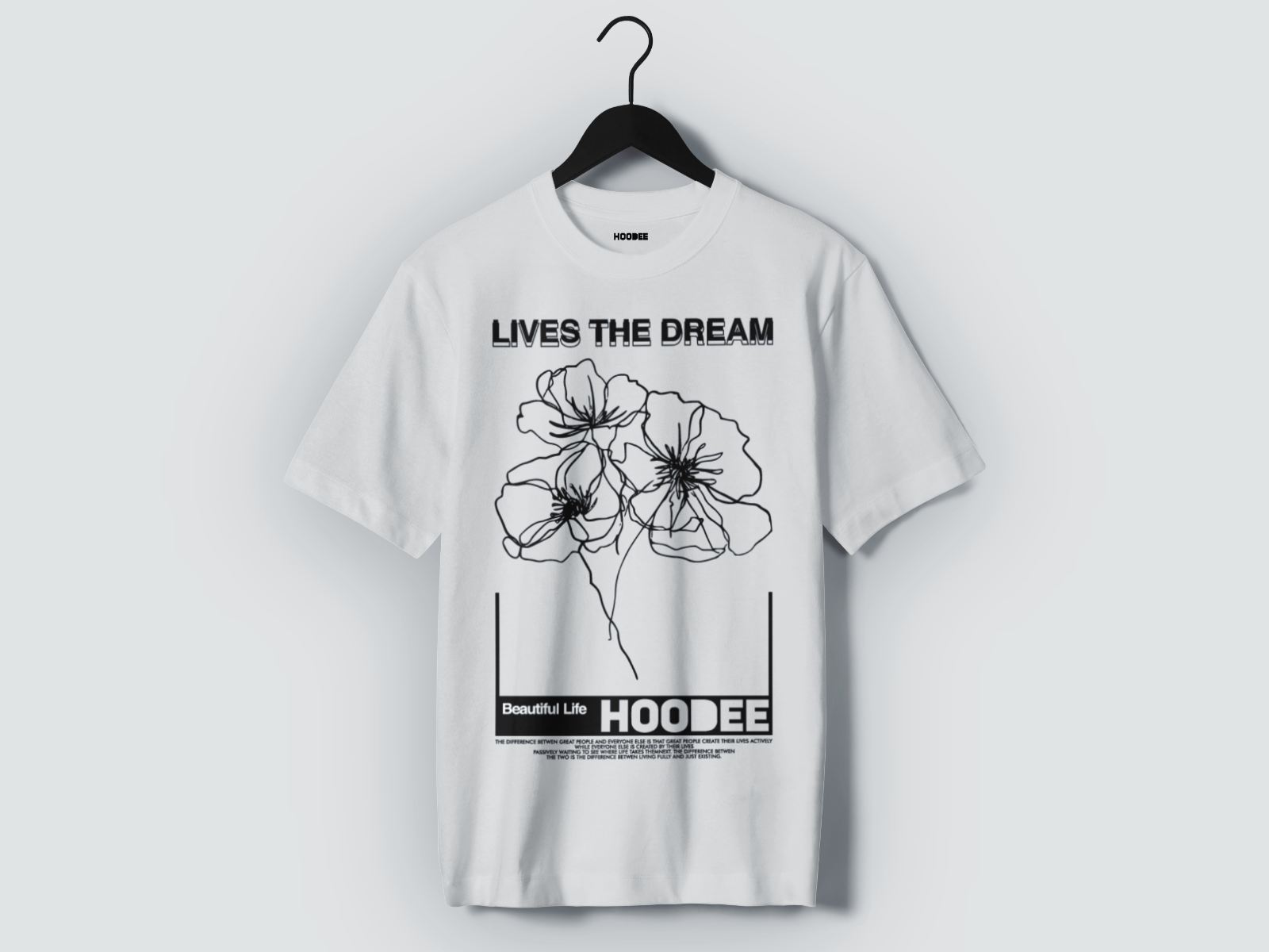 Playera manga corta Live the dream