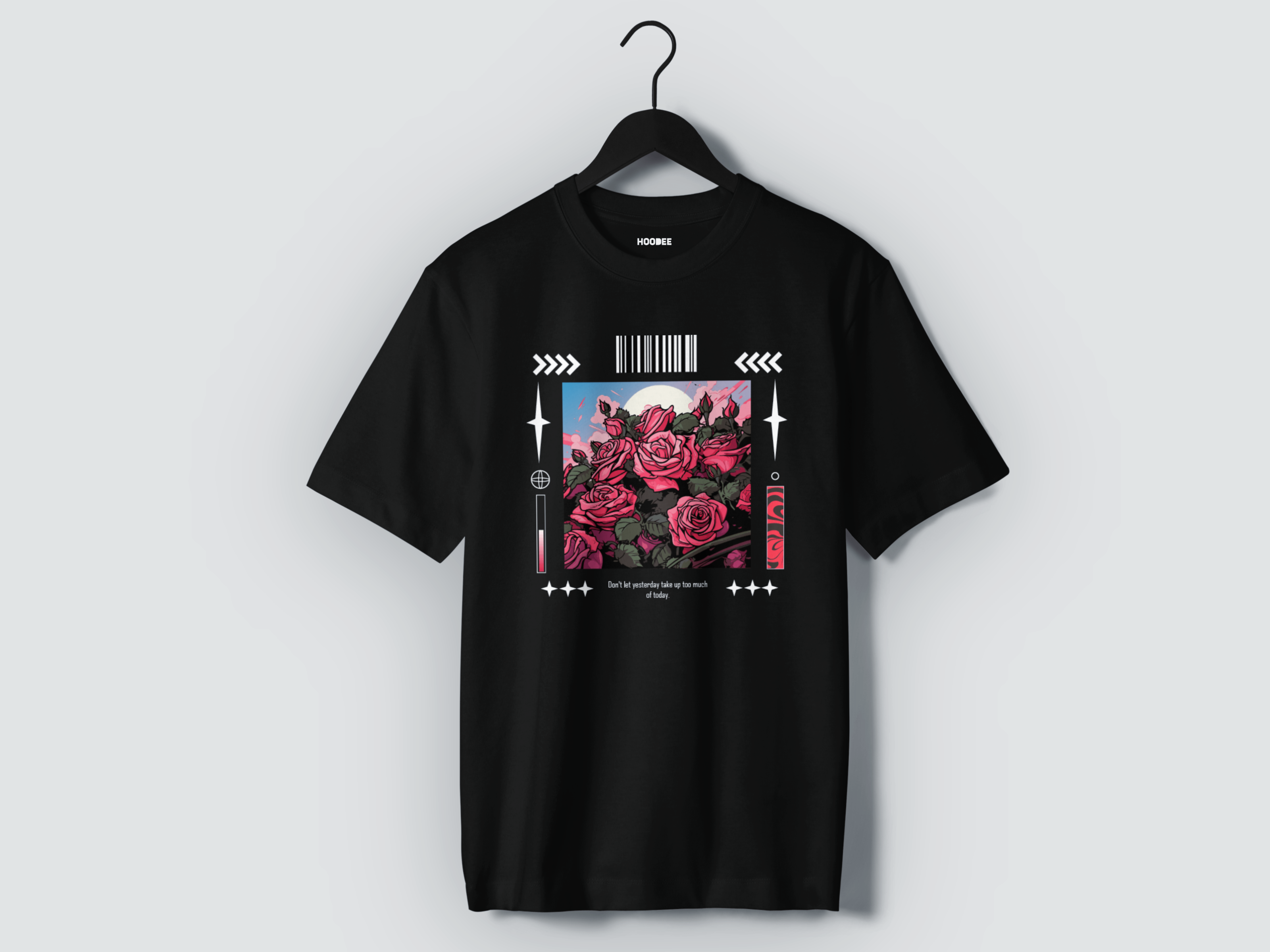 Playera manga corta Rosas codigo de barra