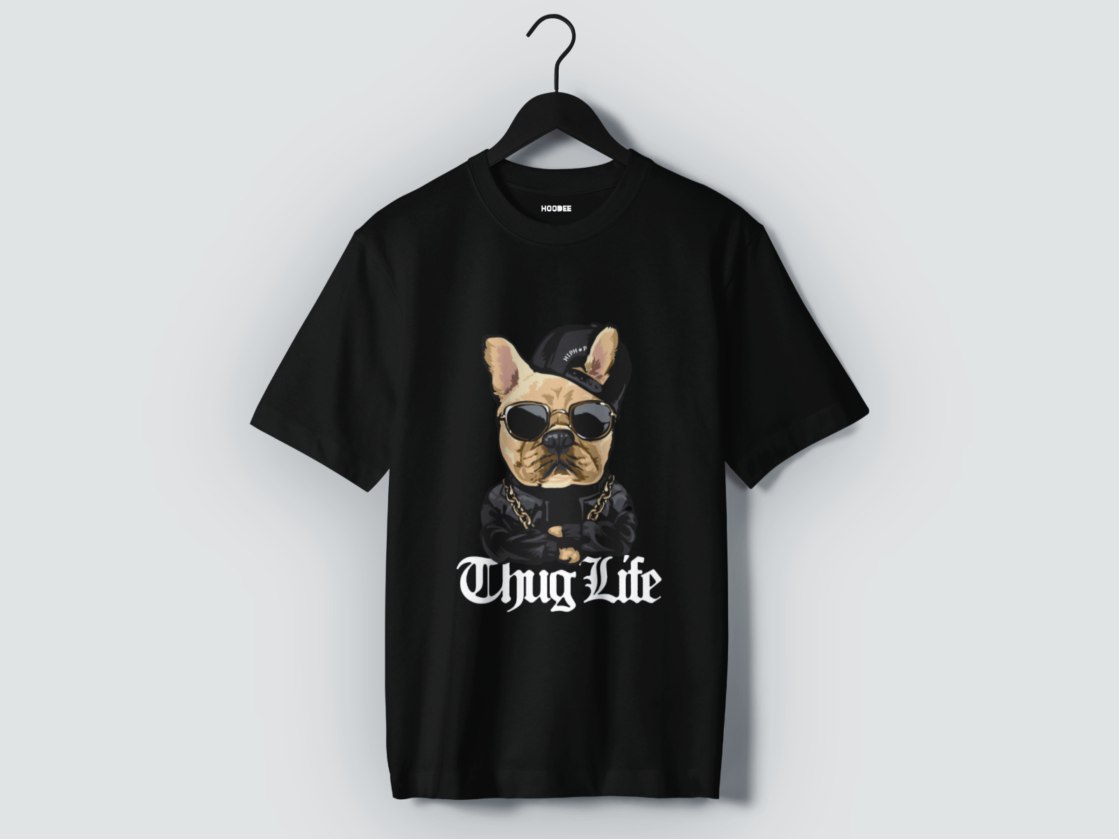 Playera manga corta Pug thug life