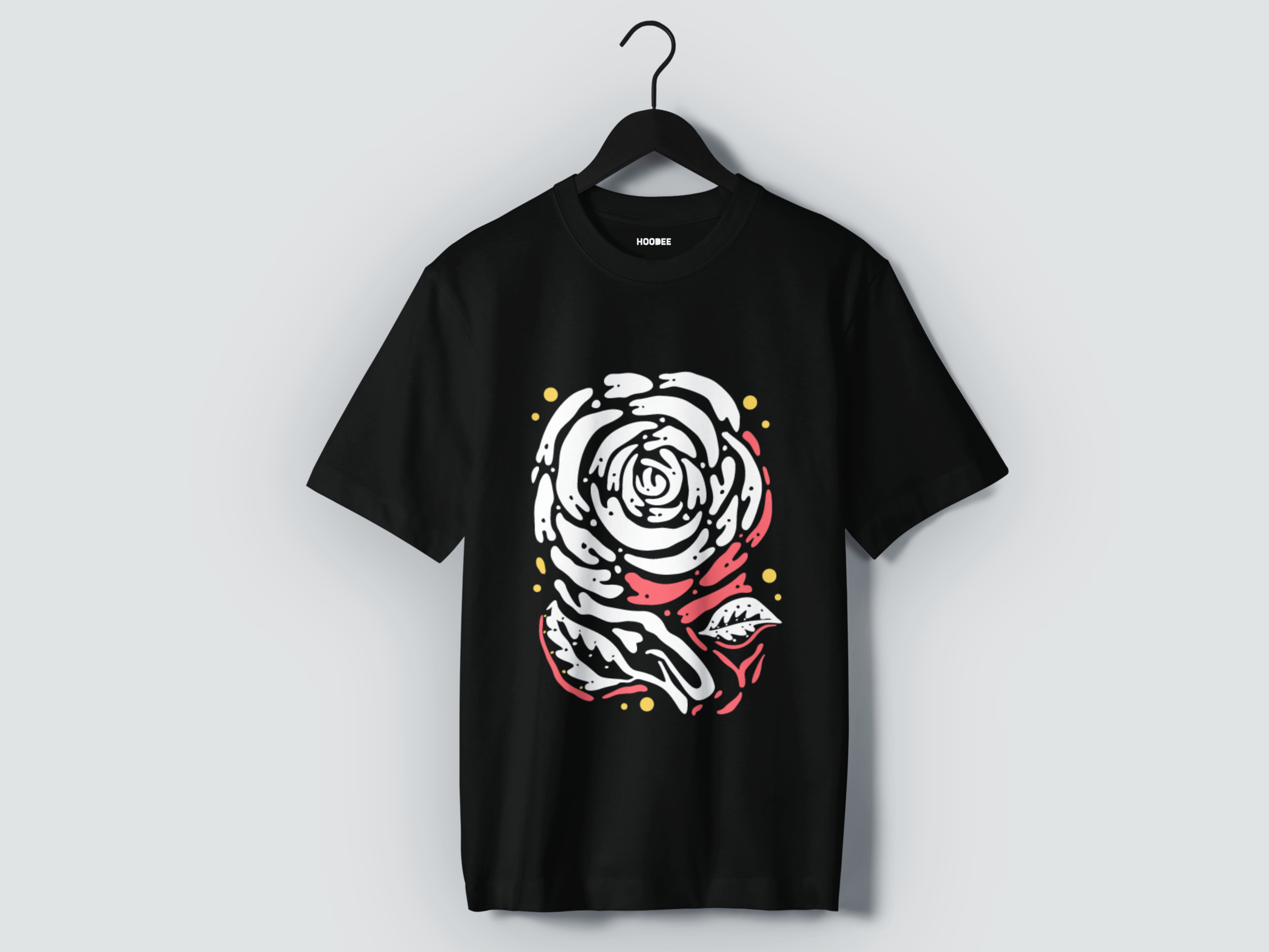 Playera manga corta Rose art