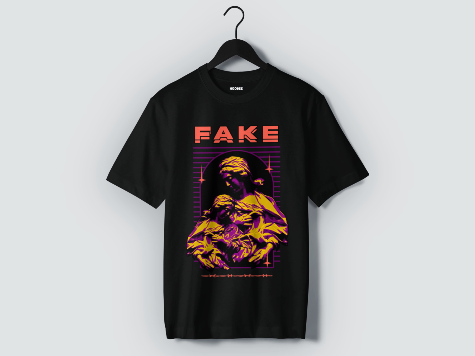 Playera manga corta FAKE