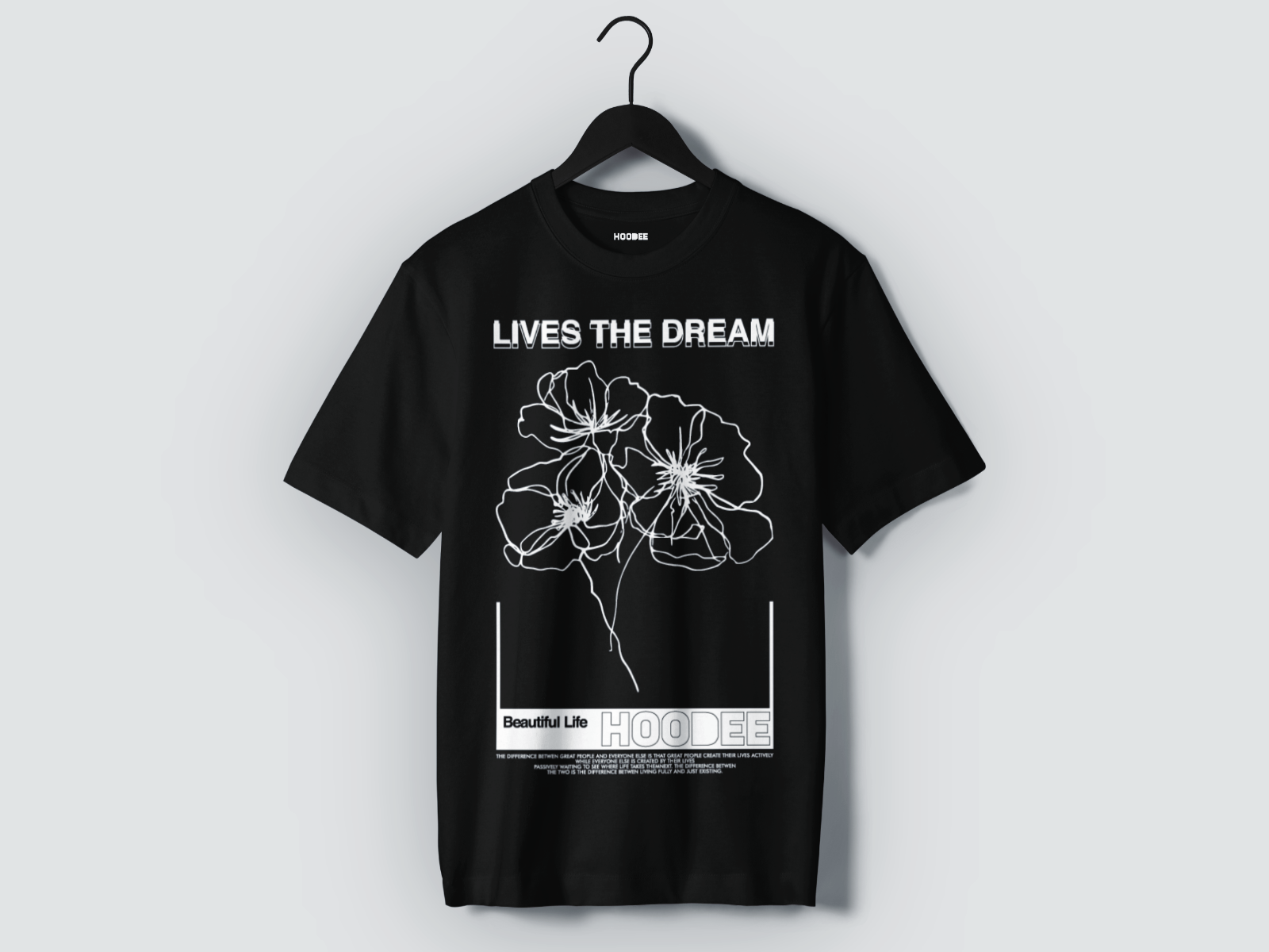 Playera manga corta Live the dream