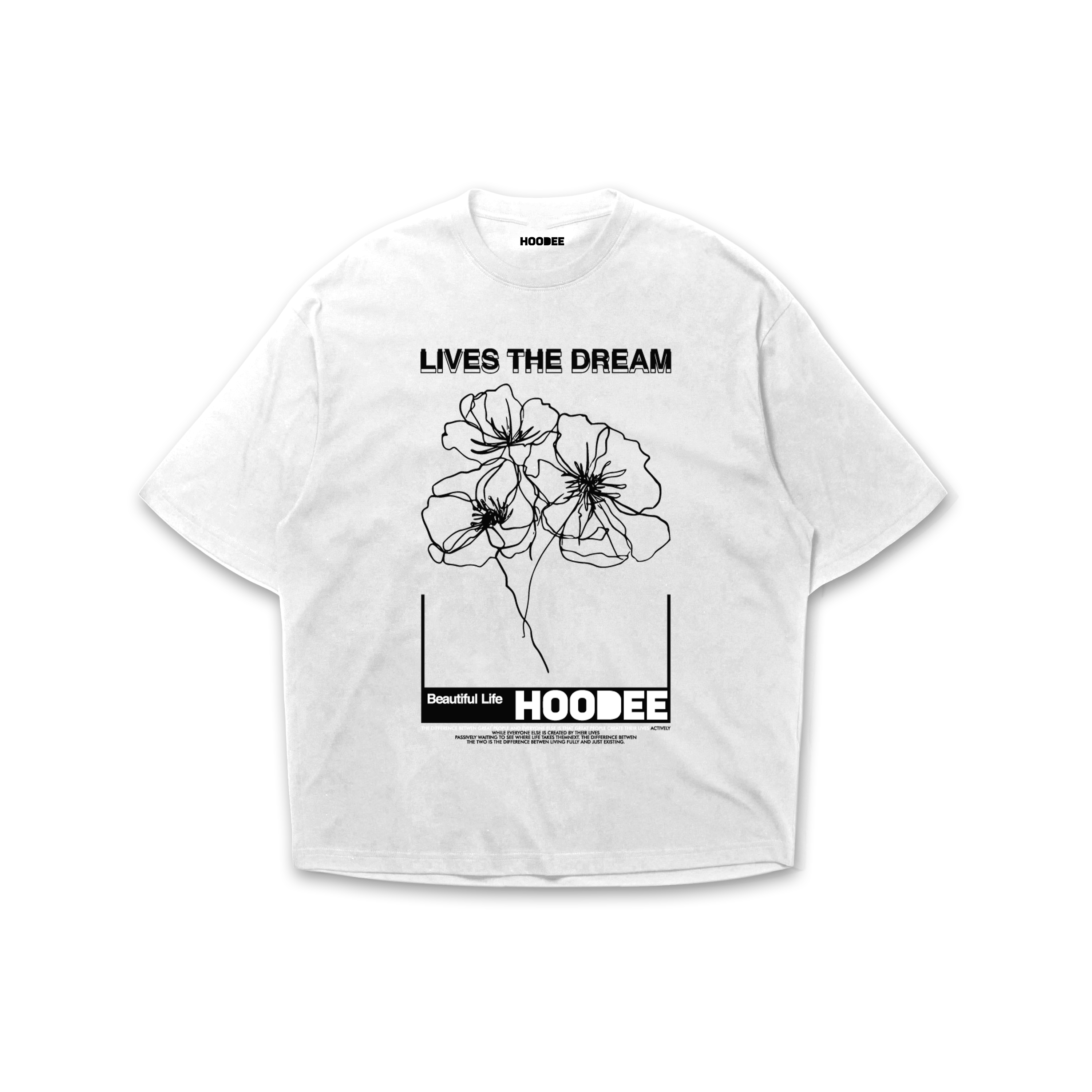 Playera oversize Live the dream