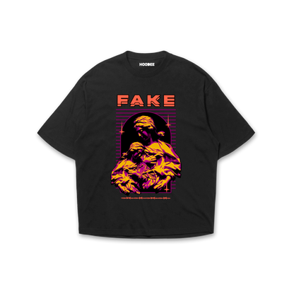 Playera oversize Fake
