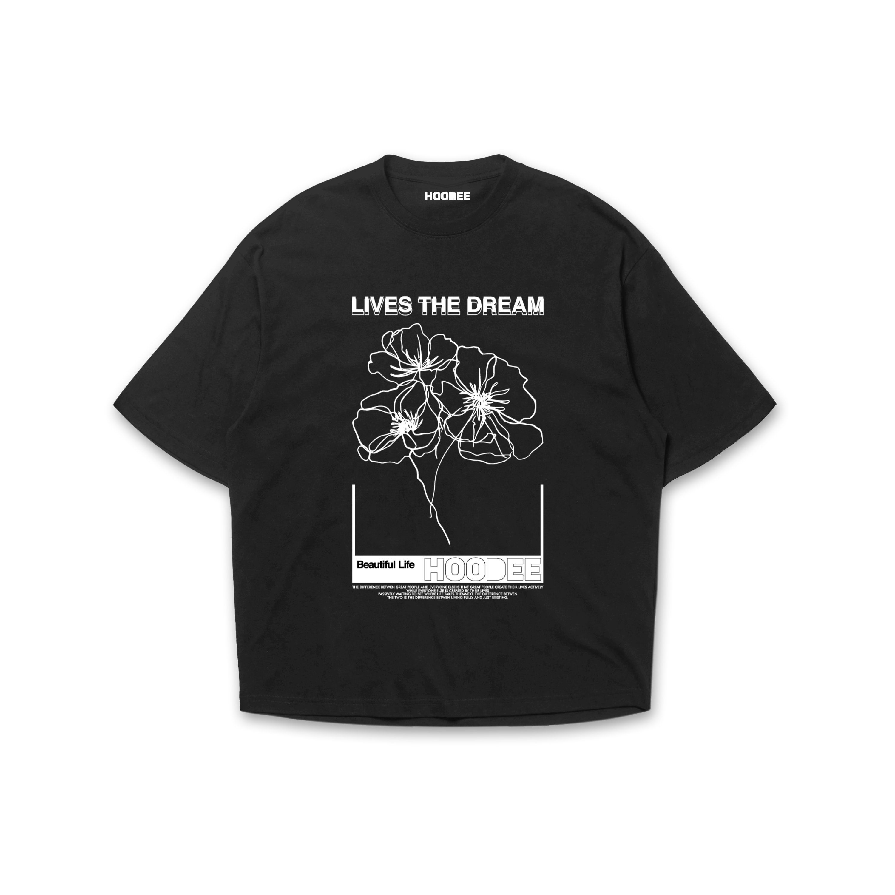 Playera oversize Live the dream
