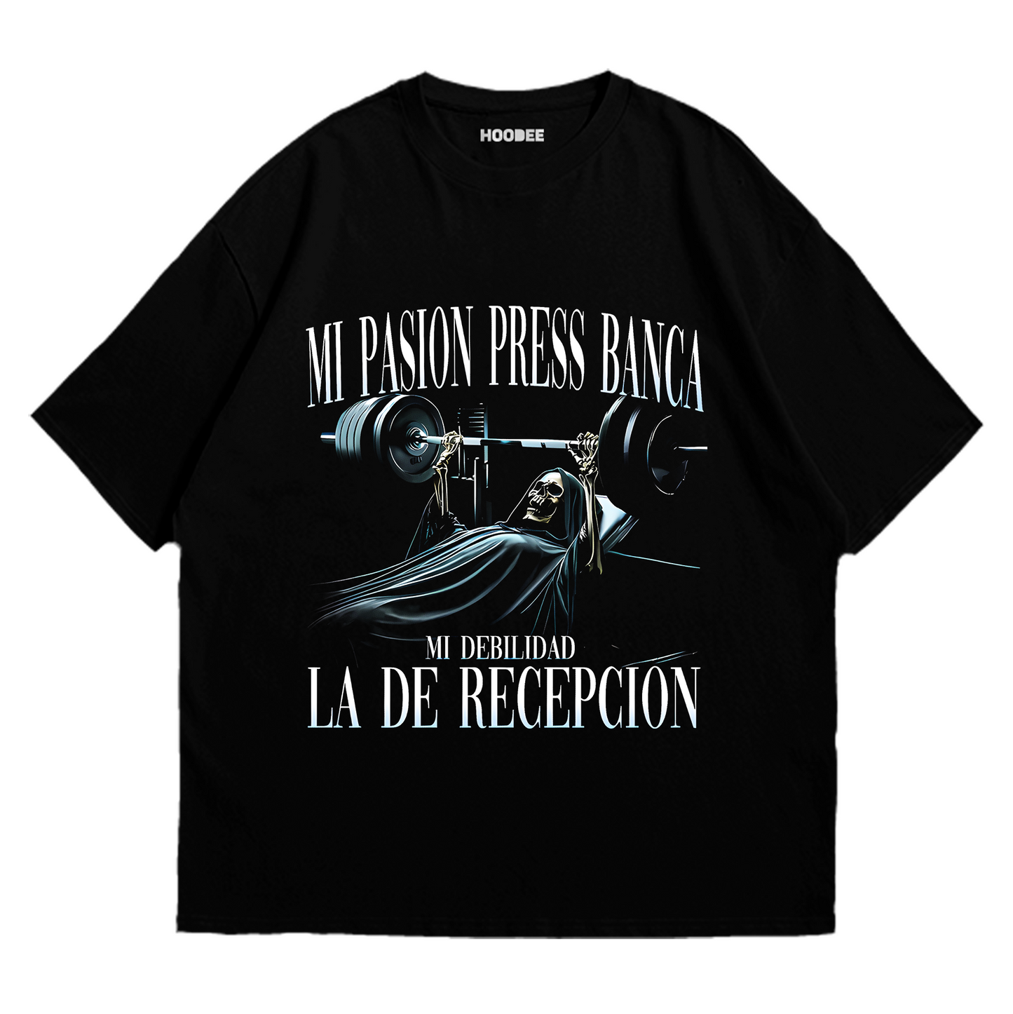 Playera oversize - Fuerte en el gym, débil con la recepcionista