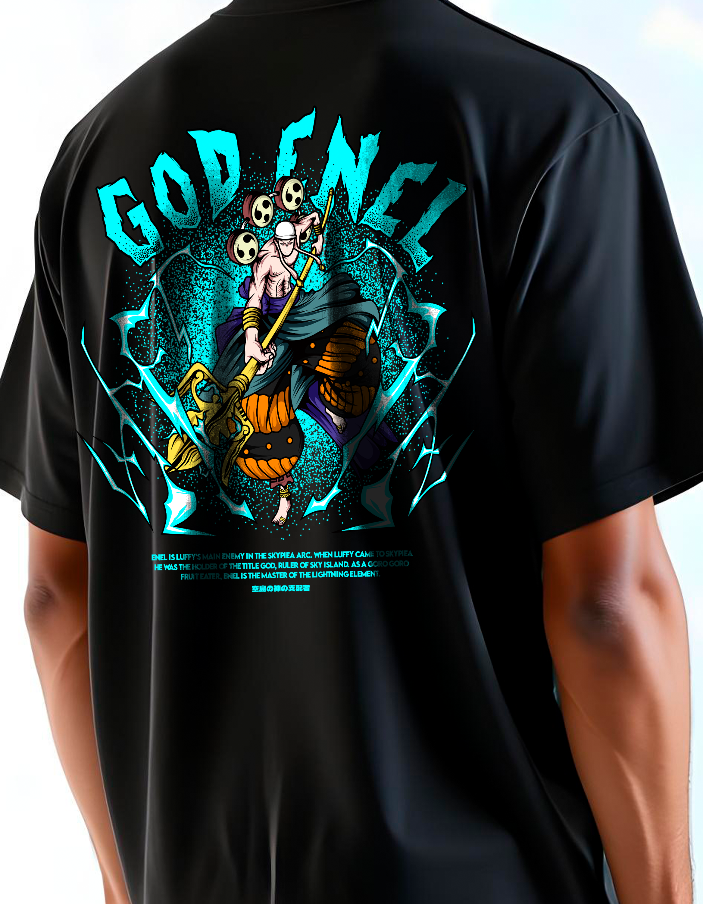 Playera oversize One piece - God enel #1