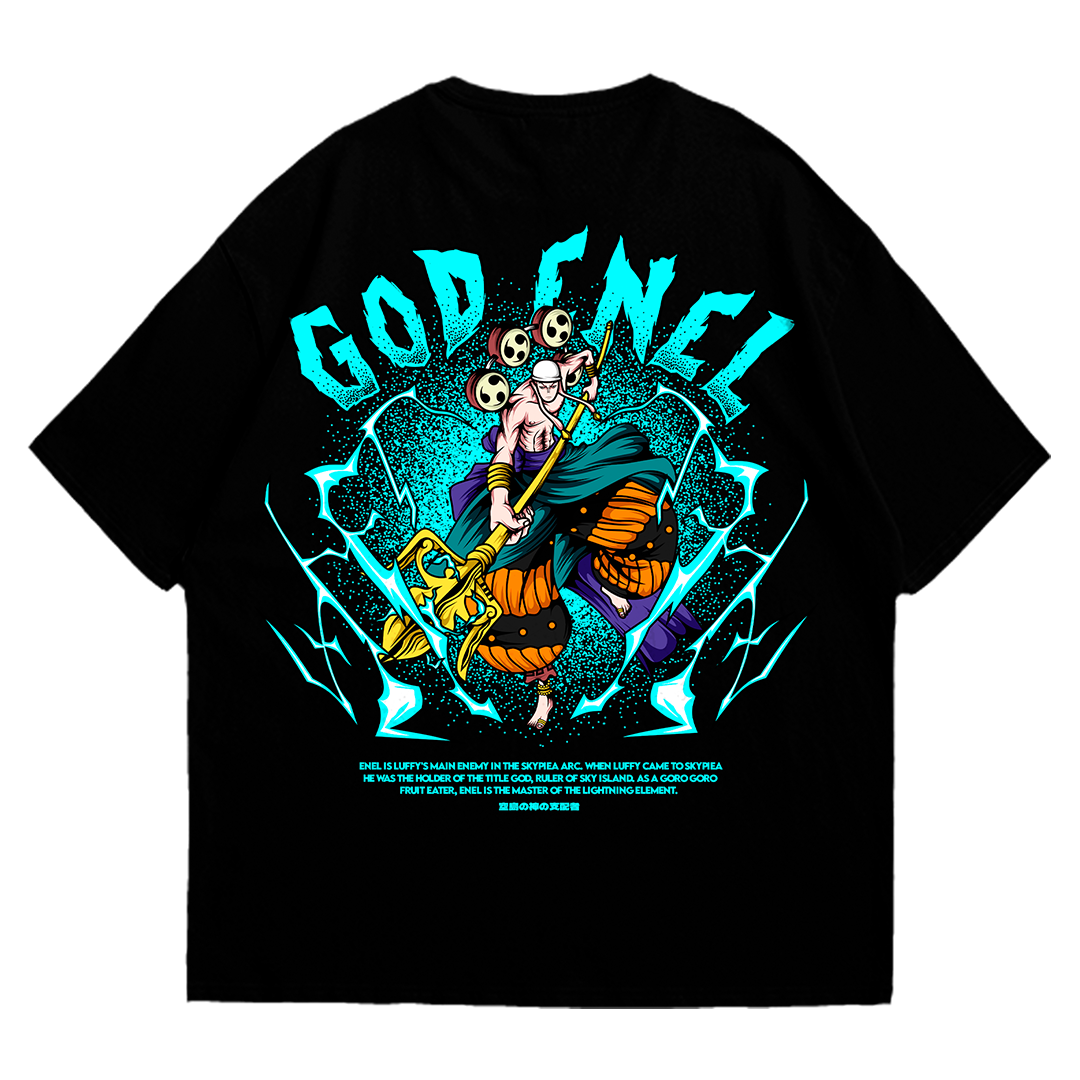 Playera oversize One piece - God enel #1