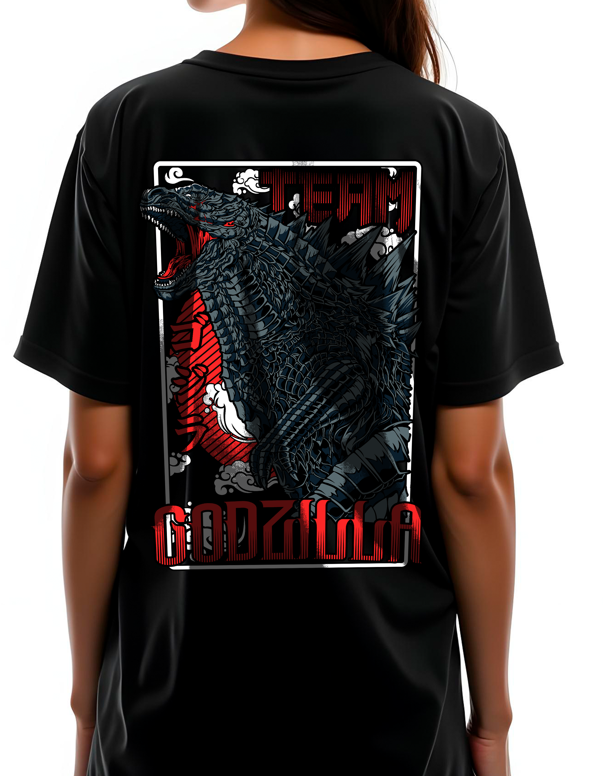 Playera oversize Team godzilla