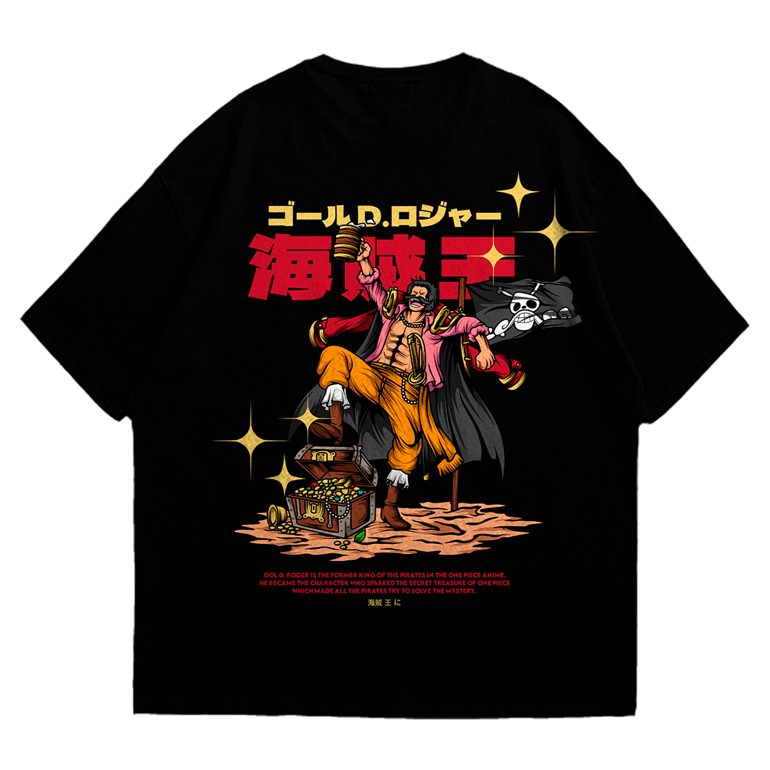 Playera oversize One piece - God d. roger #1