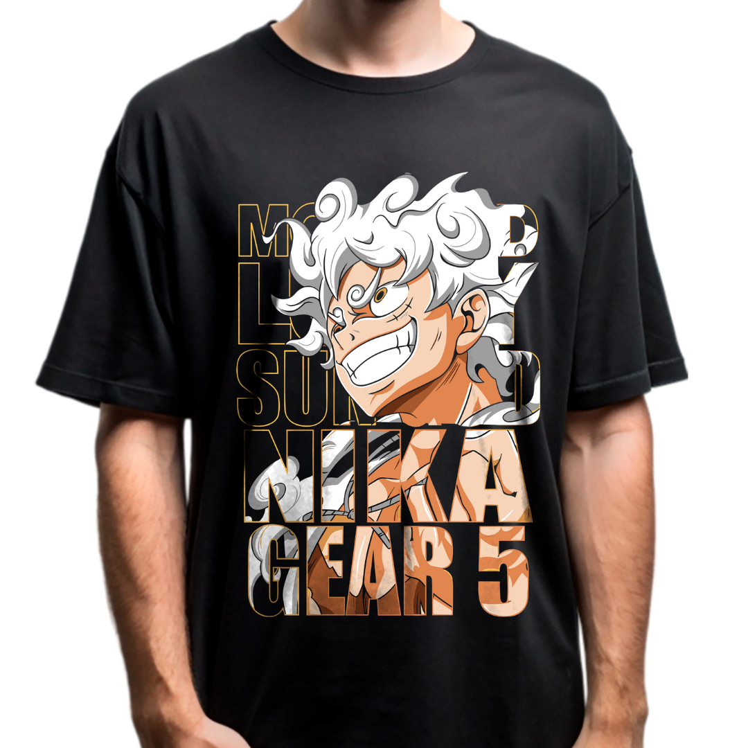 Playera oversize One piece - Luffy Gear 5 #1