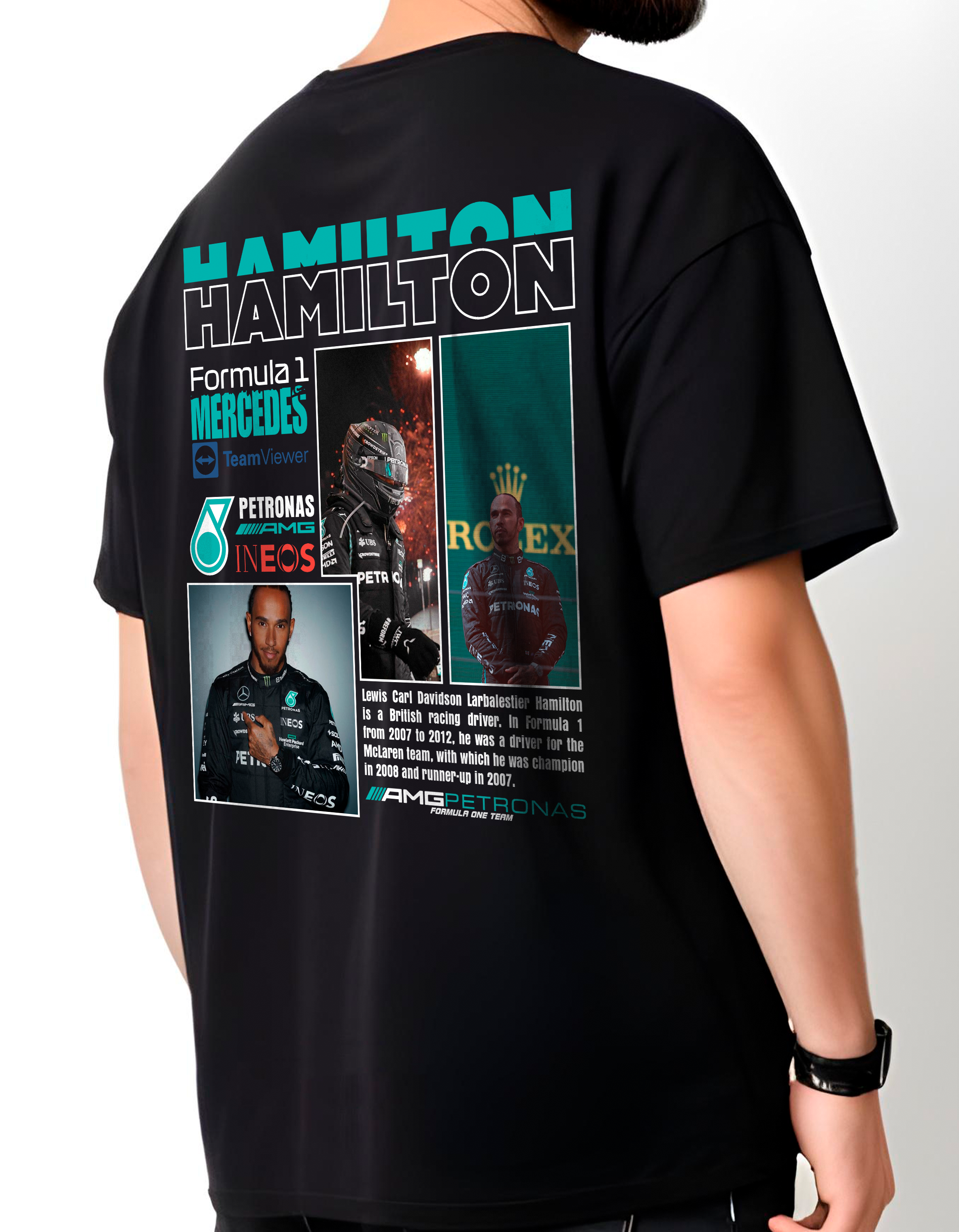 Playera oversize -  Lewis Hamilton