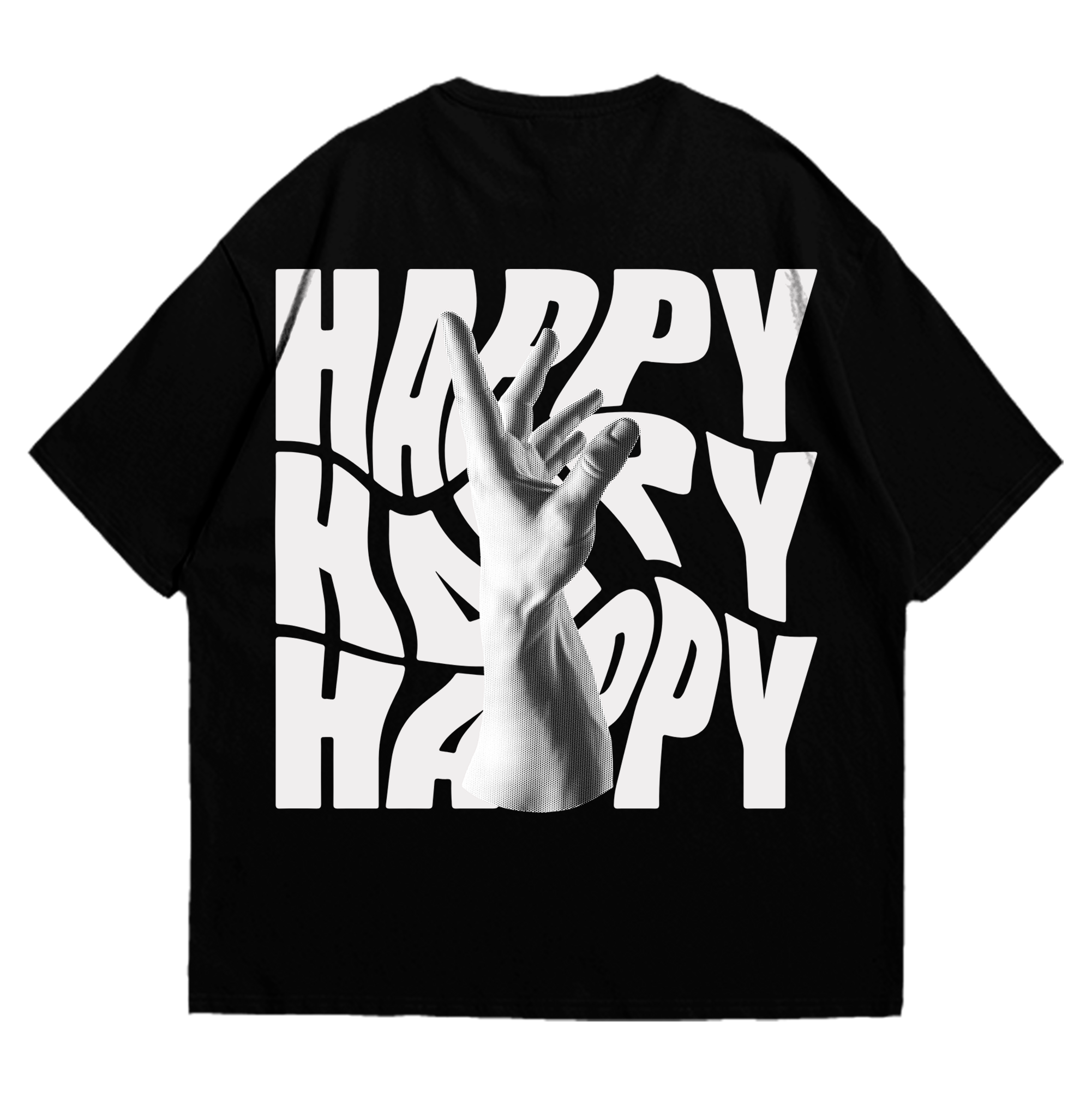 Playera oversize Happy