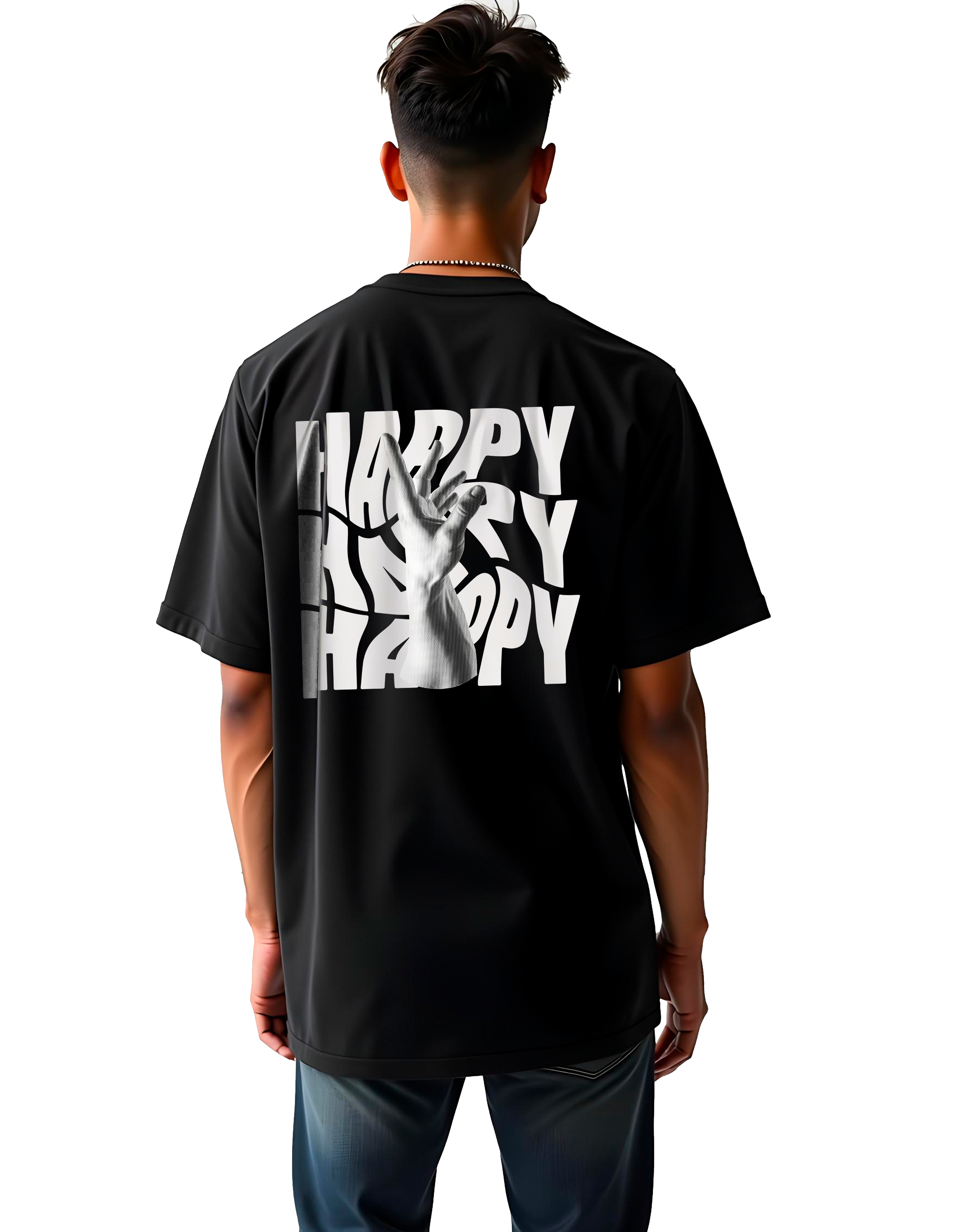 Playera oversize Happy