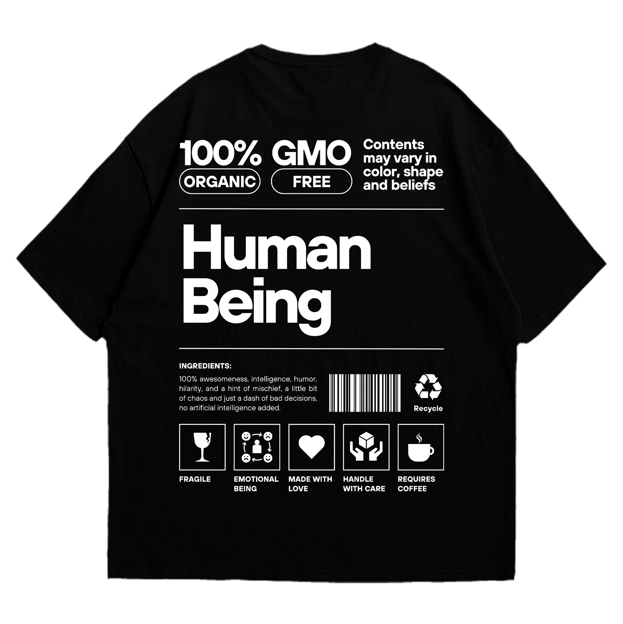 Playera oversize Human Being
