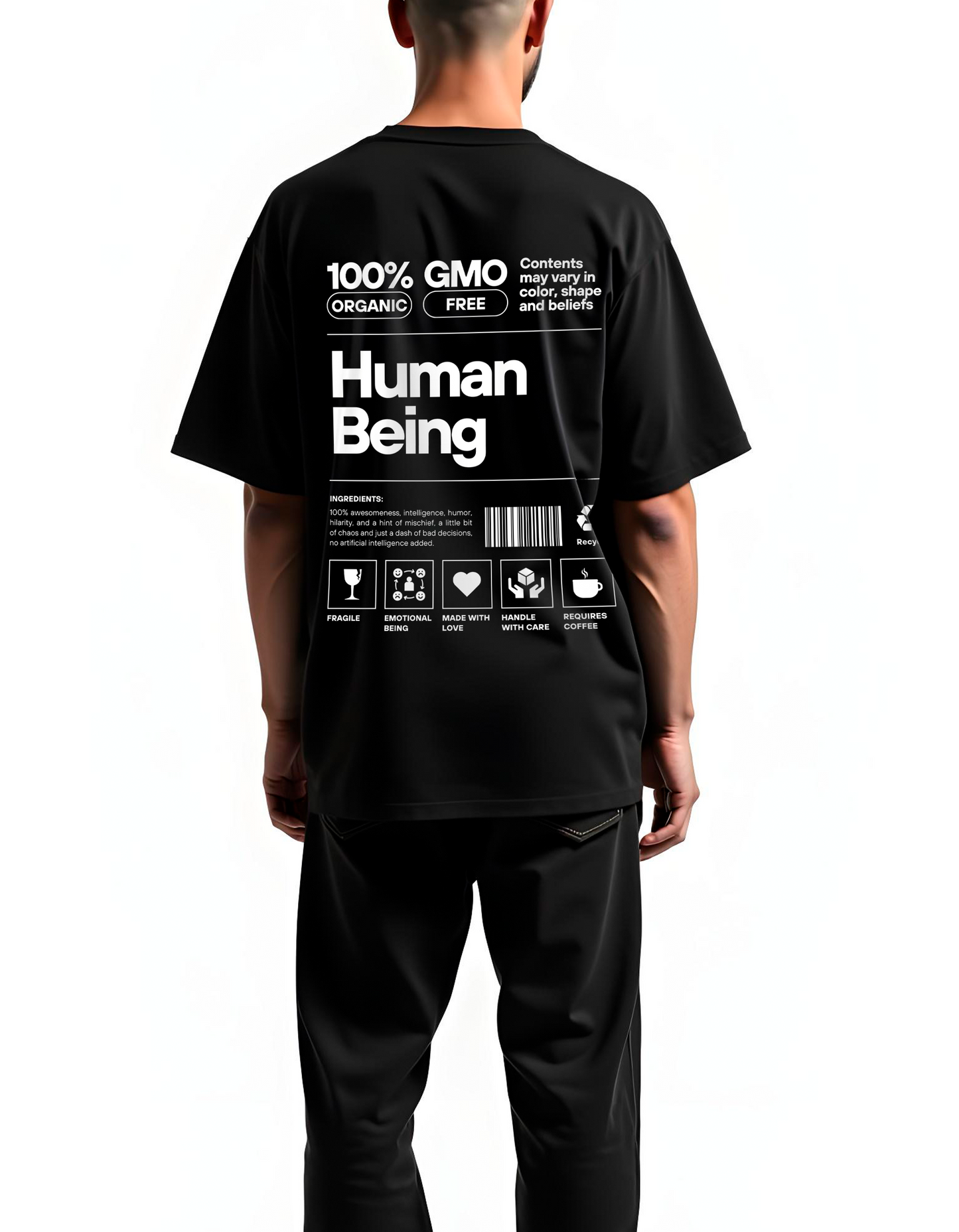 Playera oversize Human Being
