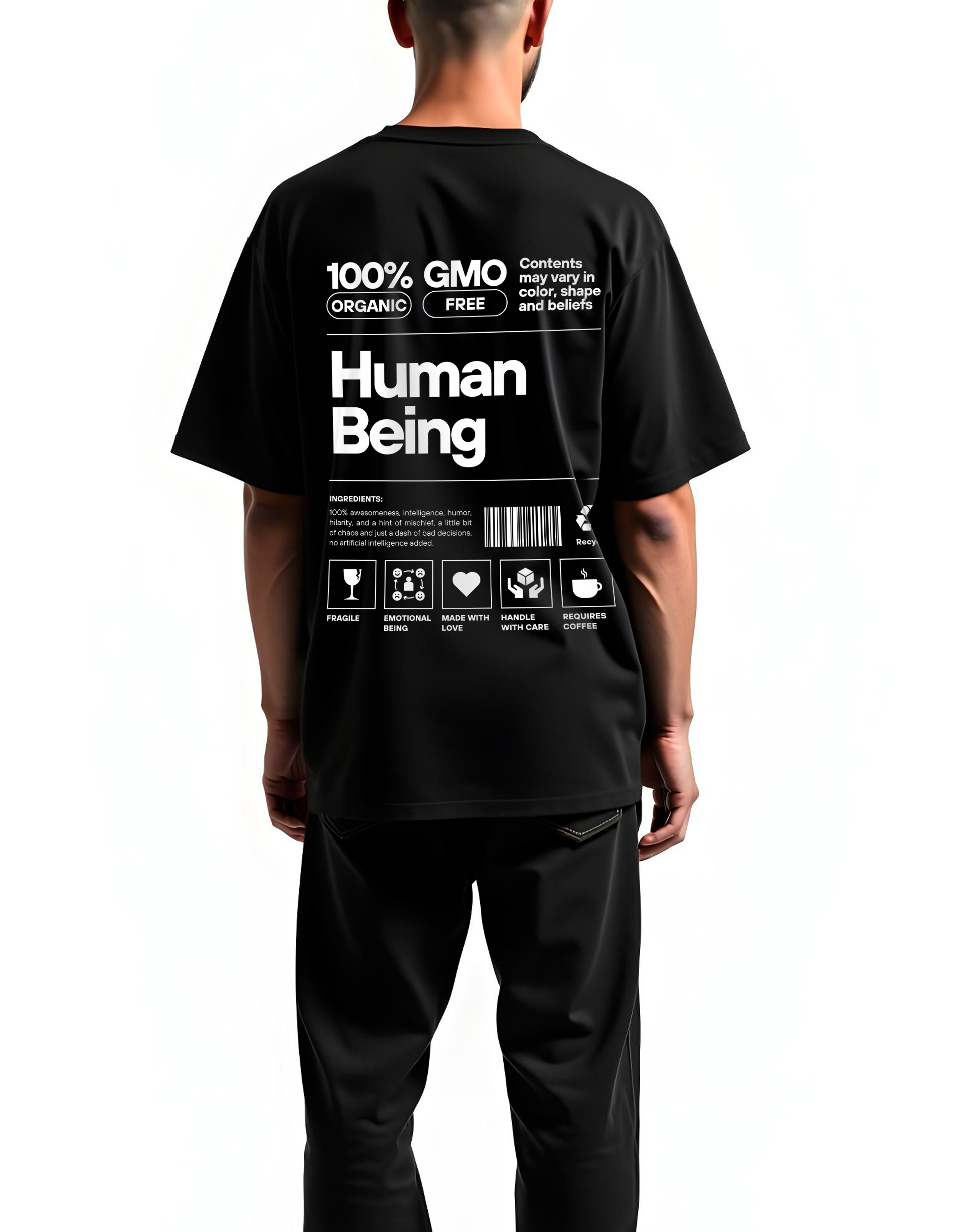 Playera oversize Human Being