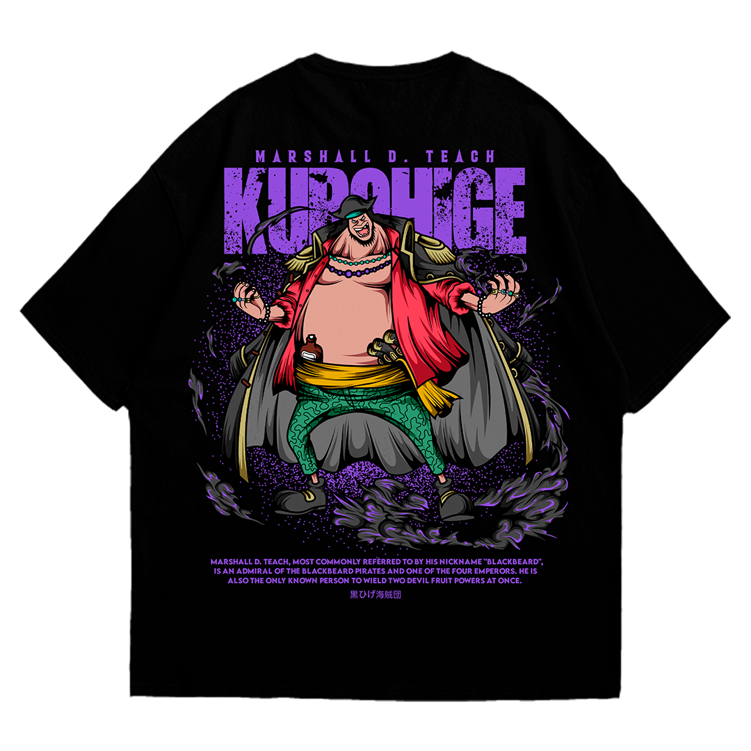 Playera oversize One piece - Kurohige #1