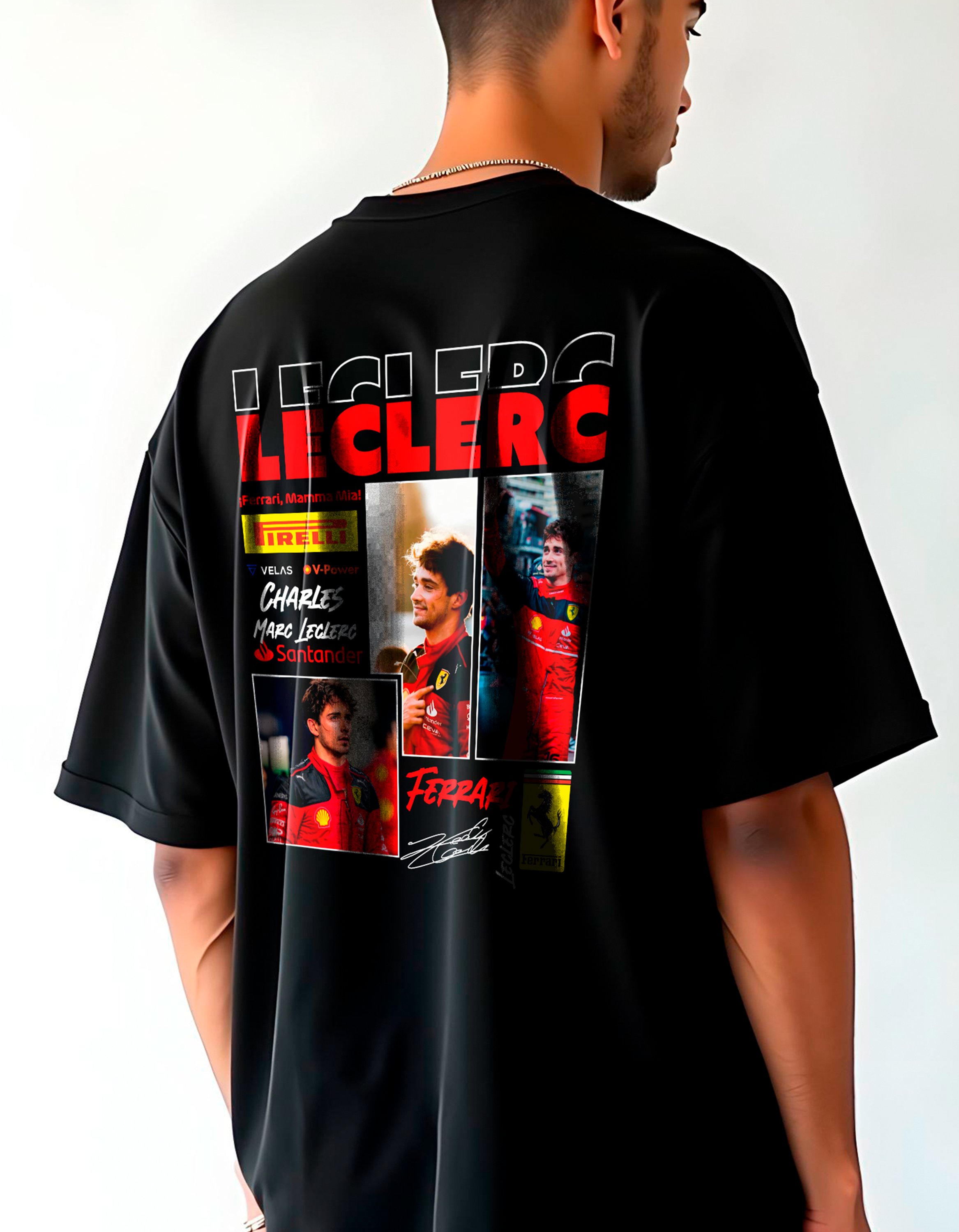Playera oversize - Charles Leclerc