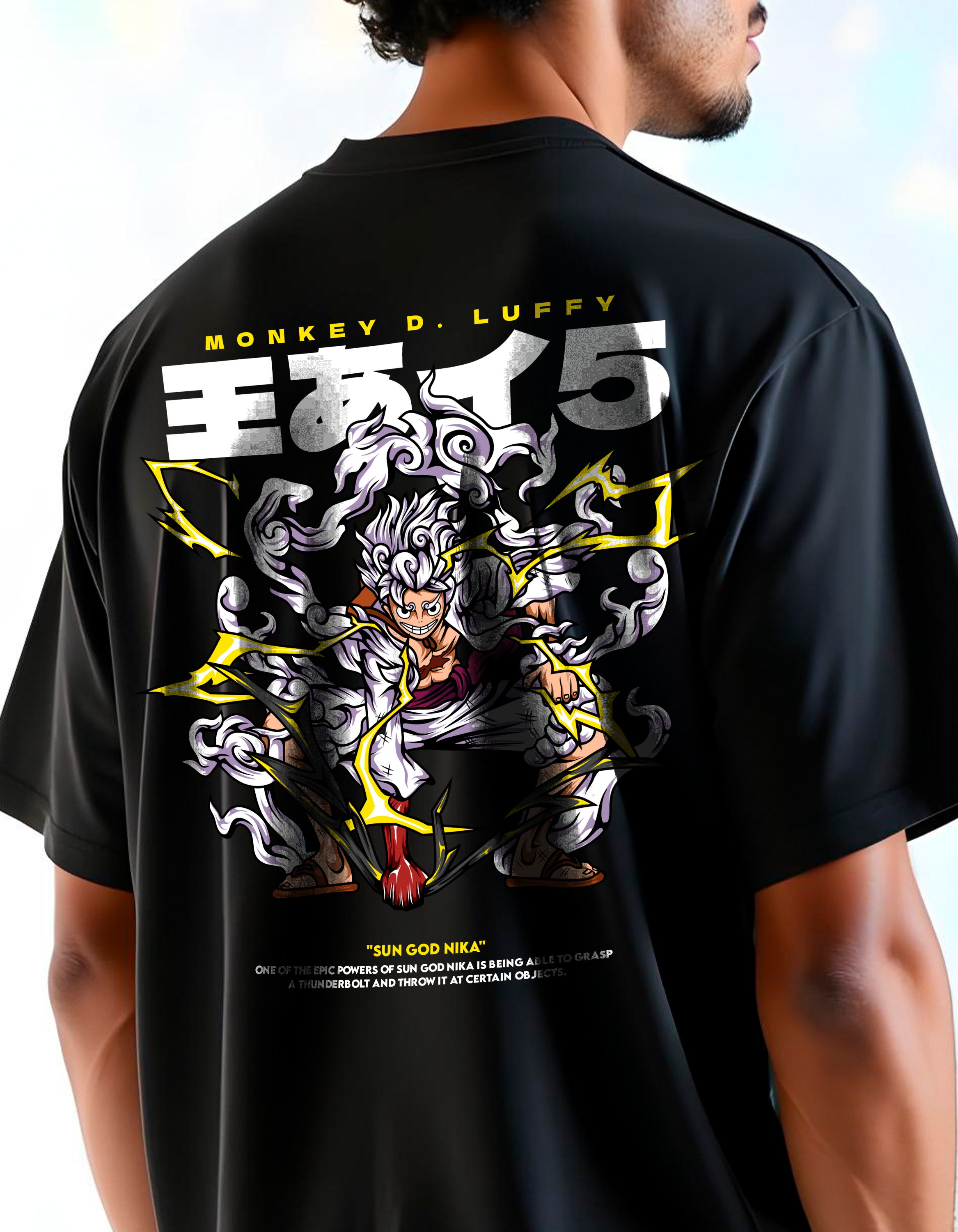 Playera oversize One piece - Luffy Gear 5 #2