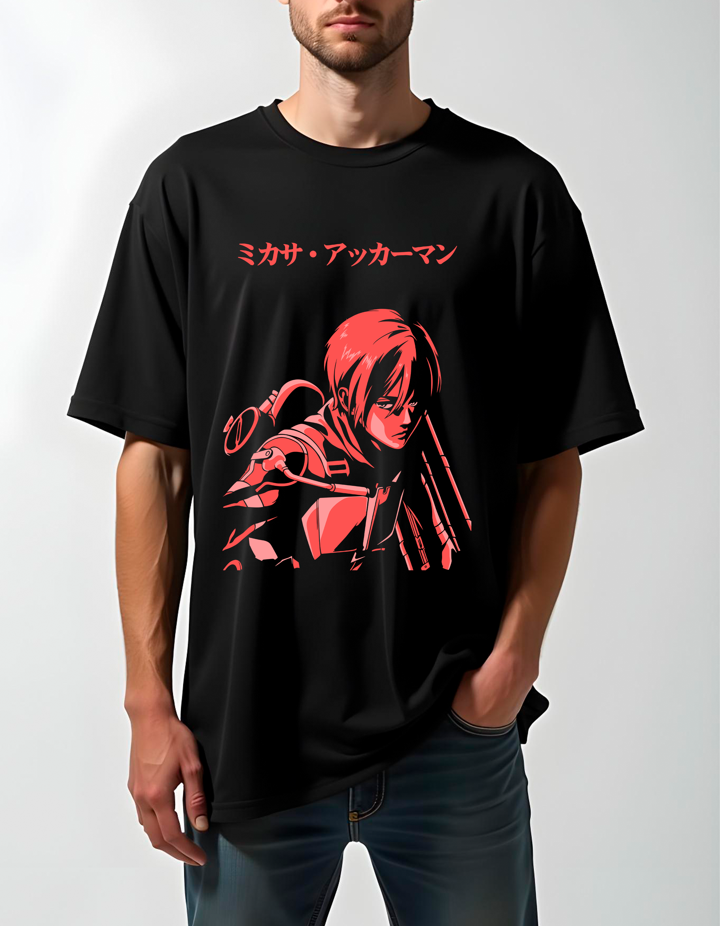 Playera oversize Attack on Titan - Mikasa