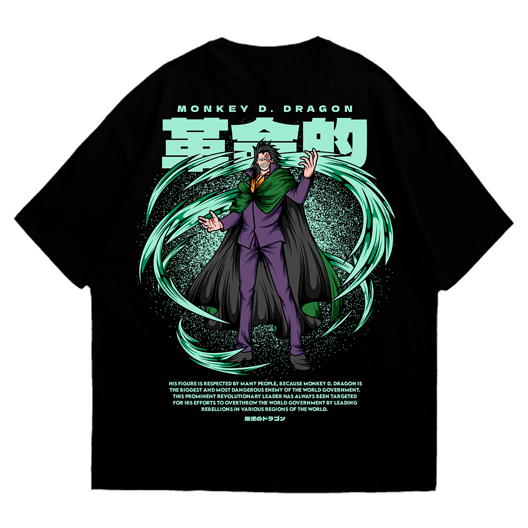 Playera oversize One piece - Monkey d. dragon #1