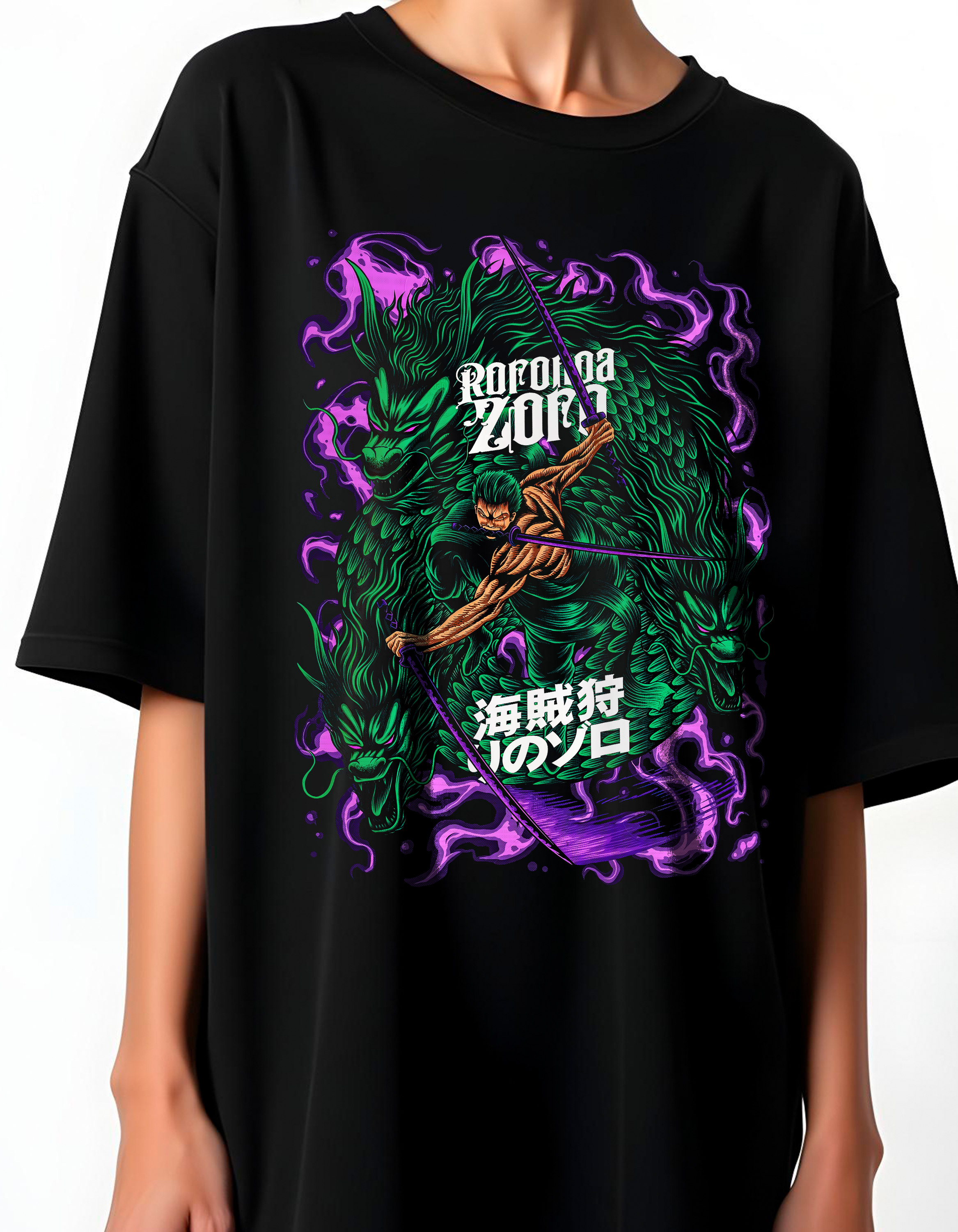 Playera oversize One piece - Roronoa Zoro #5