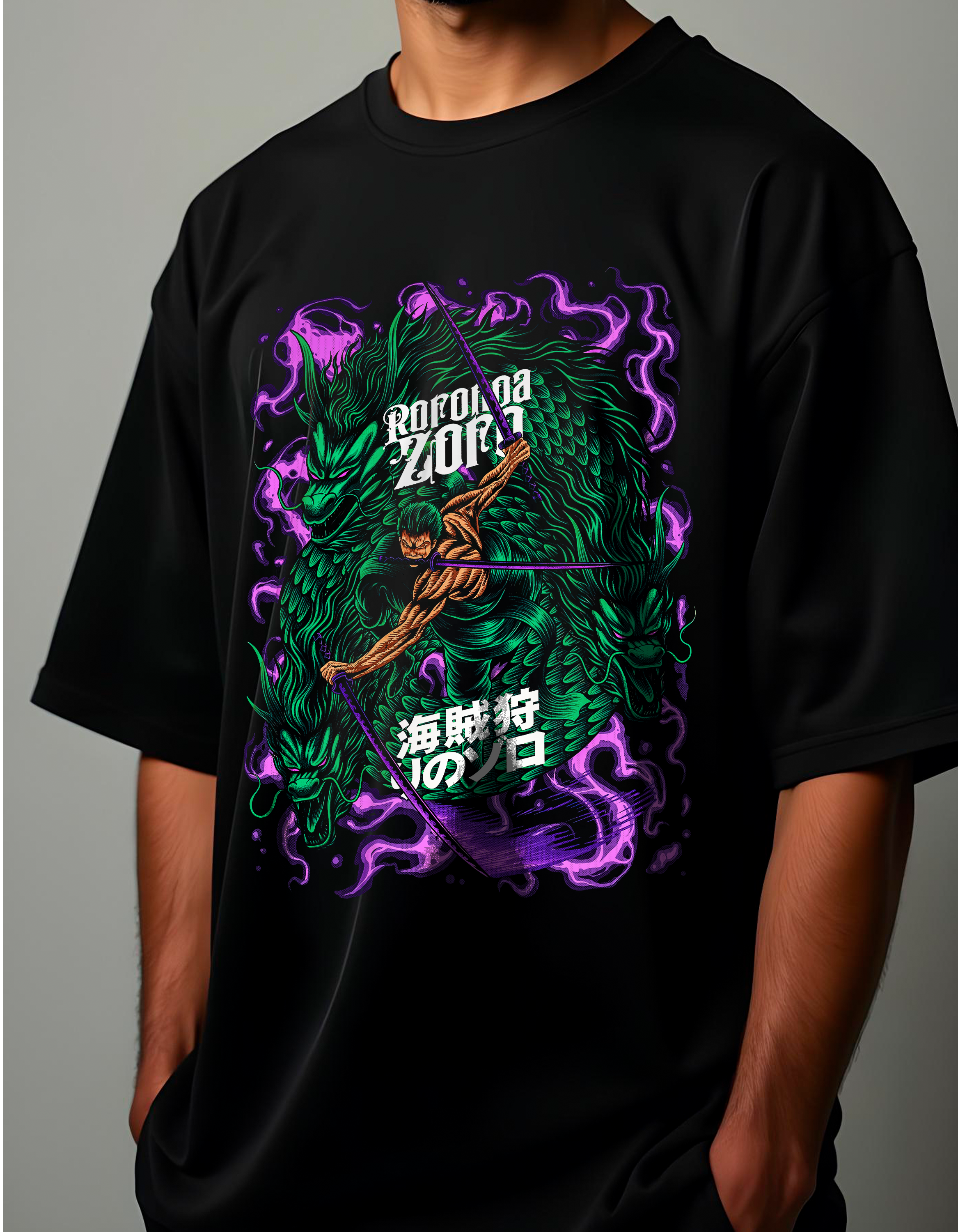 Playera oversize One piece - Roronoa Zoro #5