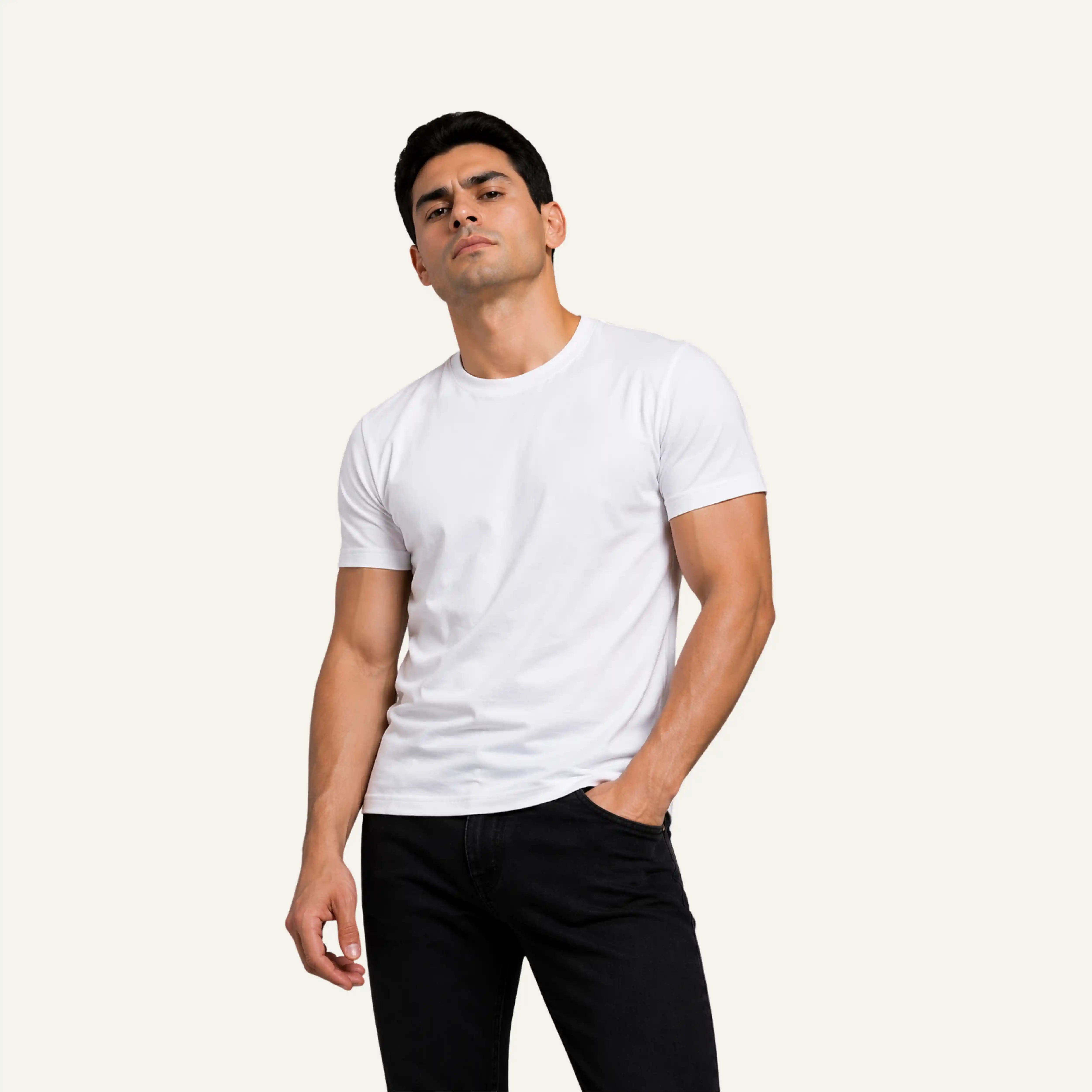 Playera oversize Playera T-Shirt Personalizada blanco vista frontal HOODEE