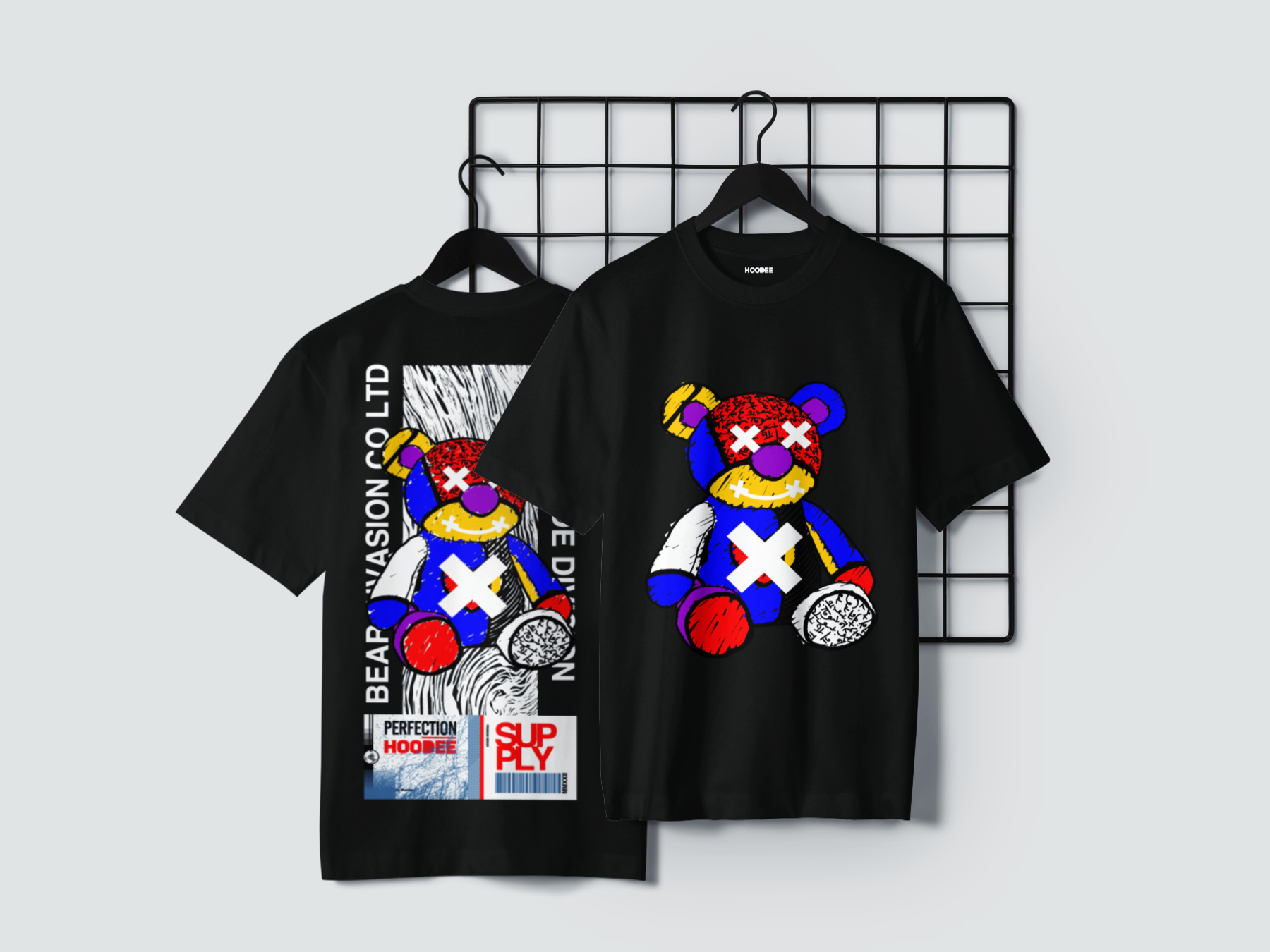 Playera manga corta BEAR INVASION